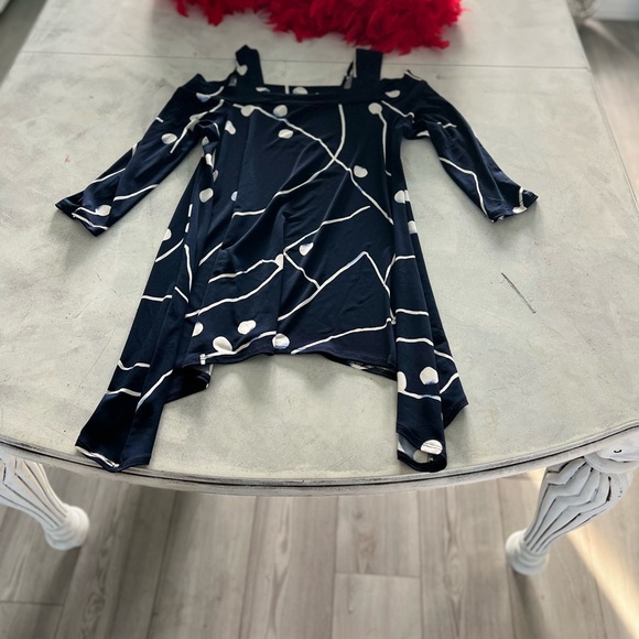 Clara Sun Woo Tunic Wrinkle Proof Pre-loved Navy Blue S - Picture 4 of 4